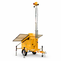 Tour de sécurité mobile solaire UNI-T4H avec caméra CCTV, batterie LFP de 16 kWh, autonomie de 40,5 jours et surveillance à distance
