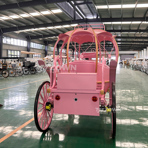 รถม้าฟักทองไฟฟ้าทรงหลังคาหัวใจสีชมพูสำหรับงานแสดงสินค้าในห้างสรรพสินค้า - Product Image 5
