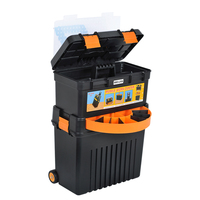 Centre de travail mobile roulant MJ2028, boîte à outils, organisateur de rangement portable multi-niveaux avec roues