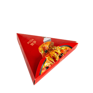 Boîte à <span class=keywords><strong>pizza</strong></span> individuelle auto-érectible de 6 pouces en papier couché imprimé sur mesure pour 1/6 de <span class=keywords><strong>pizza</strong></span>, jetable et portable - Product Image 3