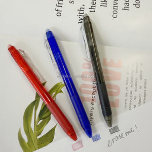 Stylo gel effaçable 3 couleurs-Stylos sans erreur à pointe fine de 0.5mm Bureau et journalisation, conception mignonne de clic latéral pour les étudiants - Product Image 2