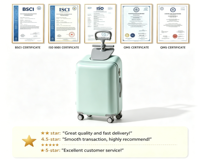 Valise de voyage unisexe pour enfants avec siège bébé amovible, roulettes, serrure, fonction trotteur, OEM/ODM, bagage cabine