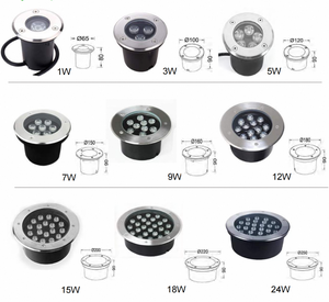 Lumière LED extérieure étanche IP67 1W, garantie d'un an, encastrée en acier inoxydable et aluminium, 360LM 2700K, pour patio, jardin, encastrée au sol - Product Image 4