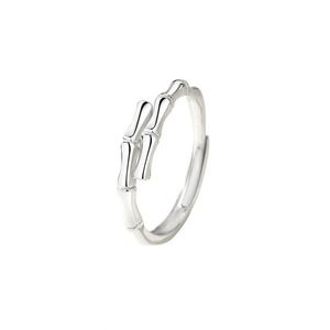 Anillos De Pareja <b>Silver</b> Plated Sparkling Zircon Bamboo Leaves Couple <b>Ring</b> Wedding <b>Ring</b> <b>Adjustable</b> Open Wedding Couple <b>Ring</b> - Product Image 6