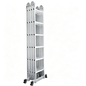 Échelle pliante multifonction en alliage d'aluminium durable 4x6, outil d'escalade pliable à charge lourde - Product Image 1