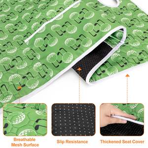 Housses de siège de voiturette de golf personnalisées, serviette de siège de voiturette de golf universelle avec 4 poches avant, fond antidérapant, compatible avec EZGO Yamaha - Product Image 6