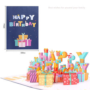<span class=keywords><strong>Carte</strong></span> de voeux 3D personnalisée Happy Birthday Music pour les amis et la famille avec enveloppe incluse - Product Image 6