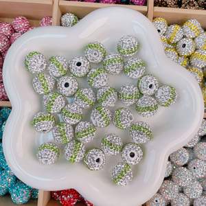 Latest Handmade Color-Plated Diamond <b>Beads</b> with Hole Lucite Rhinestone <b>Beads</b> for Bracelet Making <b>Loose</b> <b>Beads</b> - Product Image 4