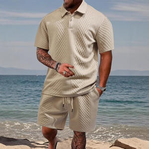 Tute da <span class=keywords><strong>Uomo</strong></span> OEM ODM, <span class=keywords><strong>Completo</strong></span> Casual con Polo Jacquard e Pantaloncini, Set Due Pezzi per <span class=keywords><strong>Uomo</strong></span> - Product Image 1