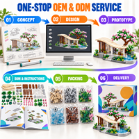 Ensembles de blocs de construction personnalisés OEM ODM, petites séries, briques éducatives avec logo, emballage mixte, boîte de couleur personnalisée