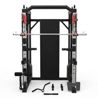 Machine Smith Professionnelle avec Pile de Poids de 90 kg, Cage de Musculation Robuste pour Entraînement de Force à Domicile