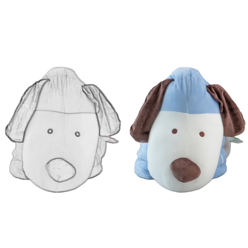 Ledi Blue 24 inches Großhandel Kissen Kuscheltier Niedliches Stofftier Geschenk Hund Plüsch Kuscheltier Kissen Dino Spielzeug für Kinder