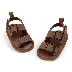 Sandales d'Été Bébé Garçon en Cuir à Semelle Souple pour l'Apprentissage de la Marche, Chaussures d'Enfant en Gros, Non des Chaussons - Product Image 3