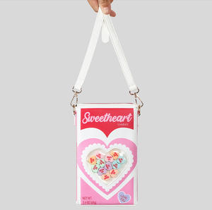 กระเป๋าสะพายข้าง PU ลายหัว<span class=keywords><strong>ใจ</strong></span>น่ารัก สีชมพู ตัวอักษรแบบลูกกวาด สำหรับผู้หญิงและเด็กผู้หญิง - Product Image 5