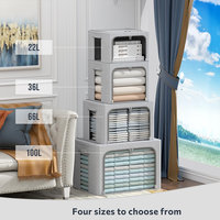 Organiser intelligemment la boîte de garde-robe Bino Organisateurs de draps de lit Rangement des jeans Boîtes pliables et paniers en tissu pour bébé