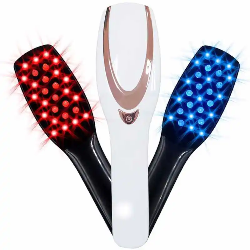 vibration laser combs hair regrowth promotes blood circulation electric scalp brush massage