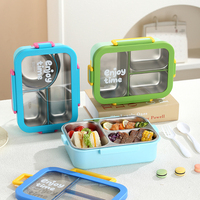 Boîte à lunch rectangulaire en acier inoxydable, micro-ondable, pour le stockage des aliments, enfants, école, bureau, portable, multifonctionnelle, qualité alimentaire