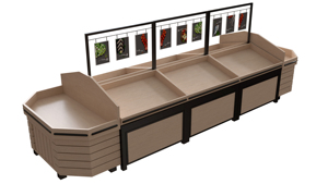 Equipo de Supermercado para Frutas y Verduras a Buen Precio Góndola de Tienda Estante de <span class=keywords><strong>3</strong></span> Niveles con Canasta Mesa de Exhibición de Alimentos Frescos - Product Image 4