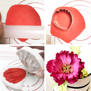 Moule à pâtisserie en sucre de qualité alimentaire, 7 pièces, pour biscuits, gâteaux, rose et <span class=keywords><strong>pivoine</strong></span>, pour la décoration de gâteaux, outils de pâtisserie - Product Image 3