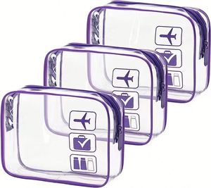 For Fashion PVC <b>Makeup</b> <b>Bag</b> Custom Logo Waterproof <b>Transparent</b> Zipper Closure Cosmetic Pouch for <b>Bags</b> Wash <b>Bag</b> - Product Image 3