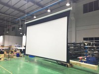 Écran de projection motorisé 120 pouces 4:3 avec tension d'onglet-Écran déroulant électrique HD pour cinéma maison et bureau