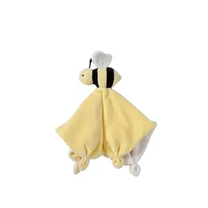 S278 High quality adorable plush bee animal doll blanket snuggle daily bedding supplies stuffed bee soother blanket