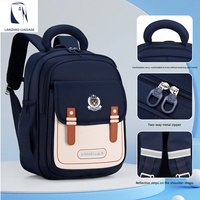 Mochila Escolar de Nailon con Cremallera y Diseño de Dibujos Animados, con Cinturón de Amortiguación de Aire, Asa Suave, Gran Capacidad, Ligera, para Niños y Niñas