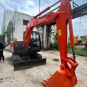 รถขุดขนาดเล็ก Hitachi Zaxis 60 สีส้ม พร้อมบุ้งกี๋ขุดดิน อุปกรณ์ก่อสร้างมือสอง น้ำหนักเครื่อง 6000 กก. เครื่องยนต์ยันม่าร์ - Product Image 4