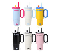 Vaso Térmico de Acero Inoxidable 316 de Calidad Premium con Precio Mayorista, con Pajita y Asa, Taza de Viaje Aislada al Vacío, Termo de 720ML