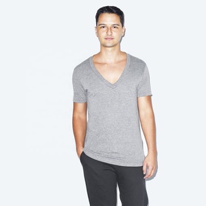 เสื้อยืดกีฬาลำลองผู้ชาย คอวี แขนสั้น ผ้าฝ้าย 100% ระบายอากาศได้ดี เหมาะสำหรับออกกำลังกายที่ยิม - Product Image 1