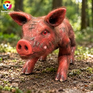 Lebensgroße Animatronische Tiere: Gruselige Animatronische Schweine- und Hunde-Roboter für Halloween, Geisterhäuser, Horror-Attraktionen und Gruselige Events - Product Image 2