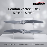 Hélices Gemfan Vortex 5.3x8 5.3x8E 5.3x8R à 2 pales en fibre de verre et nylon CW CCW avec anneaux adaptateurs pour avion RC et drone à aile fixe