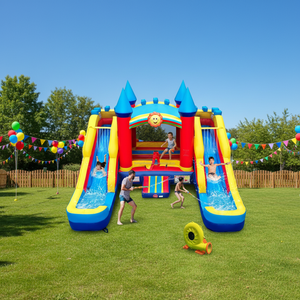 Tobogán Acuático Comercial con Castillo Inflable <span class=keywords><strong>para</strong></span> Adultos y Niños, Castillo Inflable <span class=keywords><strong>de</strong></span> PVC <span class=keywords><strong>para</strong></span> Fiestas Infantiles, Alquiler <span class=keywords><strong>para</strong></span> Negocios - Product Image 6