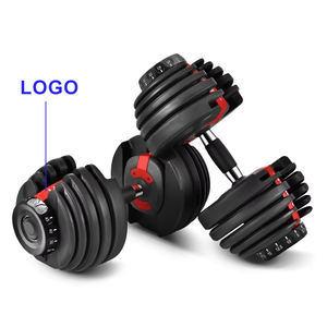 Équipement de Gymnastique Personnalisable en Gros d'Usine Haltère Réglable de 20-24 kg Poids Libres en Acier Pur Revêtu Ensemble d'<span class=keywords><strong>Haltères</strong></span> - Product Image 1