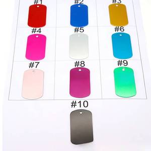 Etiquetas de Identificación para Mascotas de Aluminio Anodizado - Diseño Colorido en Blanco para Grabado Personalizado en Llaveros, Bolsos y Regalos Promocionales - Product Image 6