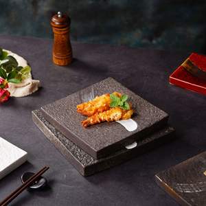 Plato Cuadrado de Porcelana Japandi para <span class=keywords><strong>Sushi</strong></span>, Estilo Icono Similar, con Acabado Bajo Esmalte, Apto para Lavavajillas, Uso Comercial, Fiestas y Bodas - Product Image 2