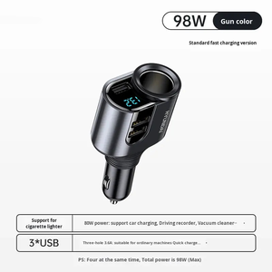 Chargeur de voiture à charge rapide 66W 12/24V, chargeur rapide <span class=keywords><strong>Apple</strong></span> PD 30W, adaptateur allume-cigare de voiture super rapide un-vers-trois - Product Image 6