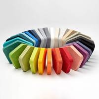 Panneau mural acoustique en polyester personnalisé OEM, panneau absorbant le son, panneaux décoratifs colorés en PET avec support auto-adhésif