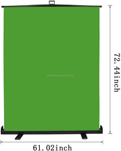 Fotohintergrund für Videostudio, Tragbarer Ausziehbarer Grüner Bildschirm Hintergrund 150x200cm - Product Image 1