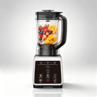 Mixeur Électrique 3-en-1 à Vitesse Variable, Bol de 2L, Contrôle Numérique, 1400W, Faible Bruit, pour Smoothies et Broyage de Glace avec Hachoir, Tasse de Voyage