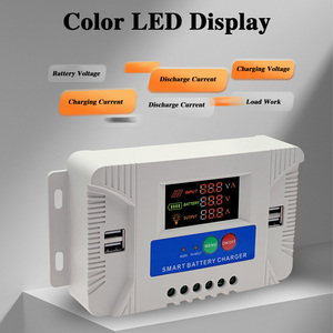 SUYEEGO 12v 24v 48v otomatik ile <span class=keywords><strong>4</strong></span> USB 5V çıkış 10a 20a 30a 50a 60a PWM güneş şarj regülatörü - Product Image 2