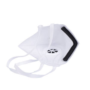 Masker Pelindung Sekali Pakai Lipat LAIANZHI Hot Sale Pabrik KLT11 EN149 FFP2 dengan Penutup Kepala, Katup, Lembut, Halus, Bernapas, Putih - Product Image 6