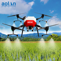 Drone pulvérisateur agricole intelligent 15L, positionnement de précision RTK, vol autonome, UAV agricole en fibre de carbone