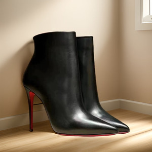 <span class=keywords><strong>Bottines</strong></span> à talon aiguille mi-mollet pour femme 2026, bout pointu, fermeture éclair latérale, couleur unie, résistantes à l'usure, chaussures automne-hiver - Product Image 3