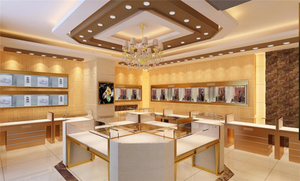 Mới Nhất Ưa Thích Nội Thất Tùy Chỉnh Thiết Kế Bố Trí Cho New Jewelry Showroom Rực Rỡ Đồ Trang Sức Cửa Hàng Bán Lẻ Hiển Thị Phù Hợp Nhà Máy Bán - Product Image 4