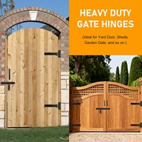 Lot de 2 charnières de portail pivotantes à 360 degrés, robustes et résistantes aux intempéries, pour portes extérieures de jardin