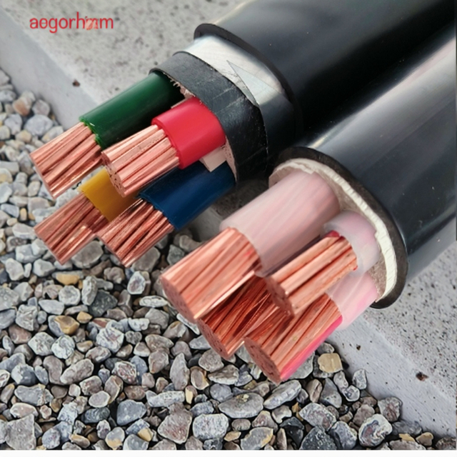 0.6/1KV Low-voltage Solid Copper 4-core 35 mm 50mm2 PVC Insulated Armored Underground Power Cable