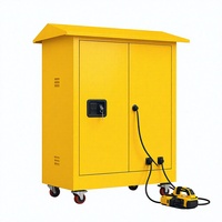 Boîtier de distribution d'énergie extérieur IP54 600x800x300mm en acier, armoire électrique temporaire étanche pour chantier de construction OEM
