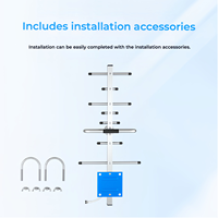 Antenne Yagi 8 éléments 698-2700 MHz 12 dBi 4G 5G LTE, antenne directionnelle extérieure N femelle pour amplificateur de téléphone portable domestique