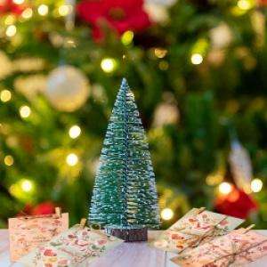 Kit de calendario de Adviento de Navidad, paquete de 48, forma de sobre de papel con bolsas de regalo, pegatinas de números de Adviento, Clips, cuerda de Papá Noel, para decoraciones - Product Image 4